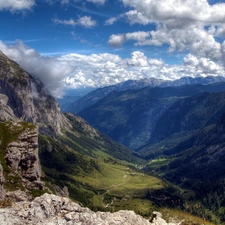 woods, beatyfull, Austria, Salzburg, clouds, Mountains