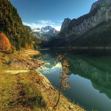 autumn, Mountains, River