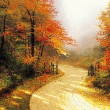 Autumn, picture, Way