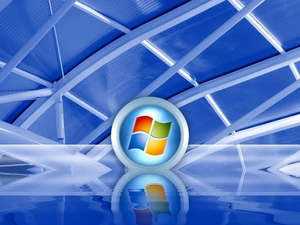windows, background, windows, reflection, logo