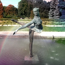 Garden, fountain, Ballet, botanical