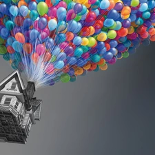 Balloons, house, color