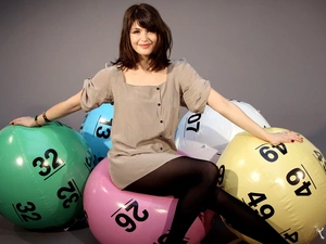 smiling, Balls, Lotto, Gemma Arterton