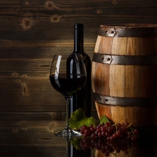 glass, Bottle, barrel, Wine