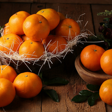 basket, mandarin, bowl