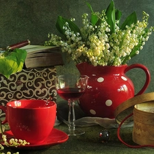 basket, lilies, red hot, china, Book