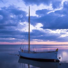 clouds, sea, bath-tub