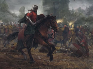 Knight, Battle, Digital Art, Horse