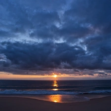 west, Ocean, Beaches, sun