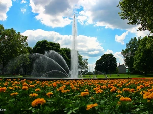 fountain, Opera, Poznan, before
