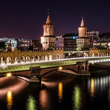 Berlin, Germany, antique, bridge, River