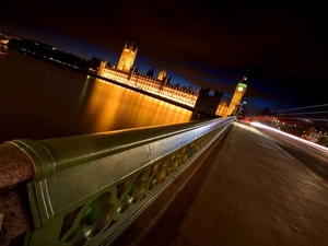 bridge, Big Ben, London, View