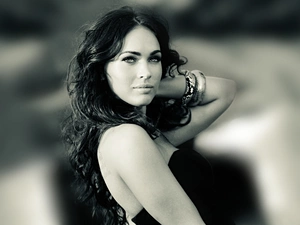 White, Megan Fox, black