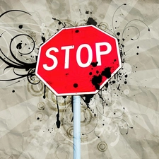 texture, Stop Sign, blots