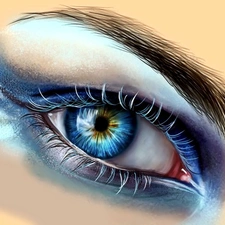 make-up, eye, blue