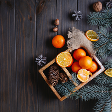 mandarin, wood, spruce, boarding, Twigs, Box