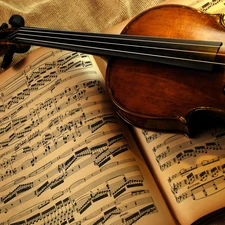 Book, violin, Tunes