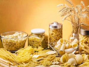 bowls, macaroni, Jars