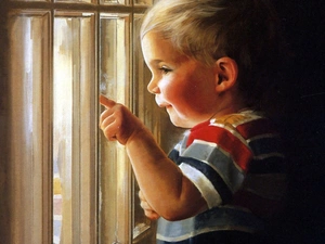 boy, Window
