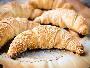 bread, croissants