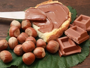 bread, chocolate, nuts