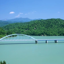 green ones, River, bridge, The Hills