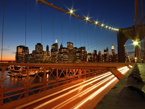 bridge, light, Night, Bruklinski