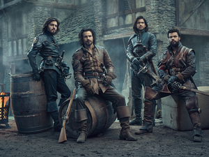 Atos, series, Aramis, Tom Burke, D Artagnan, Howard Charles, Portos, The Musketeers, Musketeers, Luke Pasqualino, Santiago Cabrera