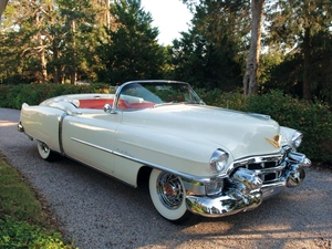 The historic car, Cabriolet, Cadillac Eldorado, White