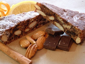 cocoa, chocolate, nuts, cake