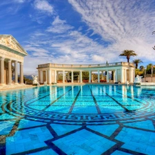 Castle, Pool, California, Hearst