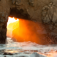 California, sea, Rocks