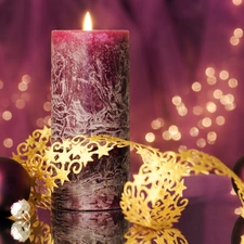 candle, decoration, Christmas