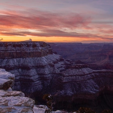 winter, Great Sunsets, canyon