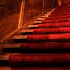 carpet, Stairs, Red