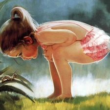 Donald Zolan, girl, caterpillar