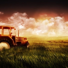 agrimotor, Lany, cereals, Field