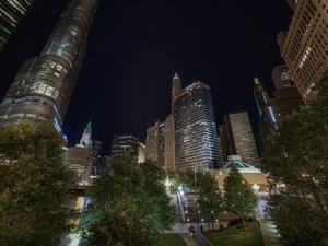 The United States, skyscrapers, City at Night, Chicago