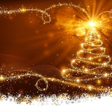 christmas, luminous, christmas tree