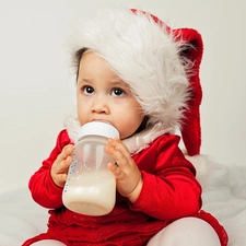 little doggies, Bottle, Christmas, Kid