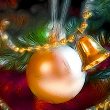 bauble, God, christmas, Fractalius, Bell, birth