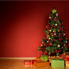 christmas tree, gifts