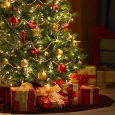 christmas tree, gifts