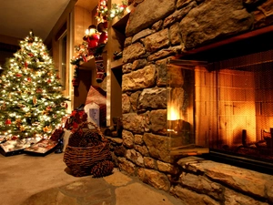 christmas tree, burner chimney, christmas, gifts