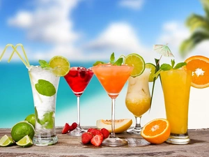 citrus, color, drinks