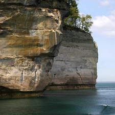 cliff, Rocks, sea