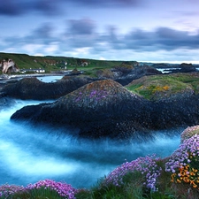 Cliffs, sea, Coast