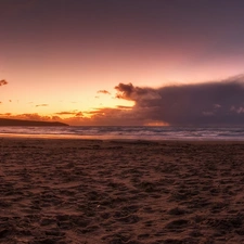 clouds, Sandy, Beaches