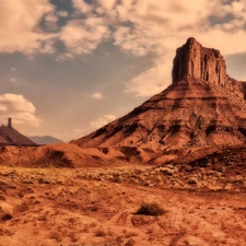 canyon, clouds