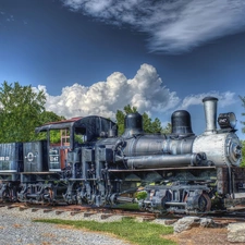 engine, clouds